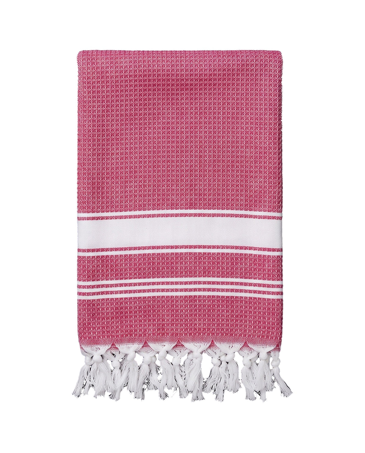kleine hamamdoek honingraat cerise - vrijstaand