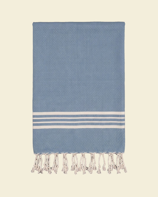 kleine hamamdoek Krem Sultan air blue - op kleur