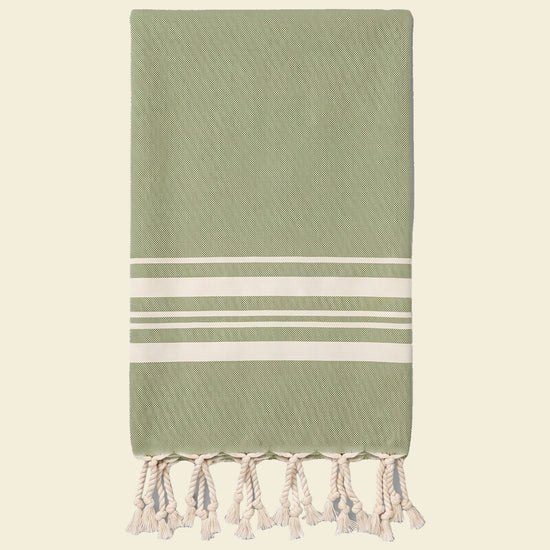 kleine hamamdoek Krem Sultan almond green - op kleur