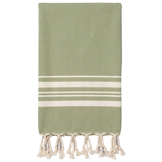 kleine hamamdoek Krem Sultan almond green - vrijstaand