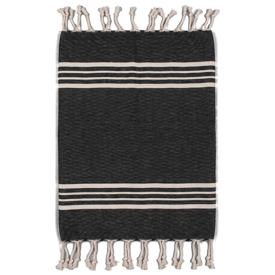 kleine hamamdoek Krem Sultan black - vrijstaand