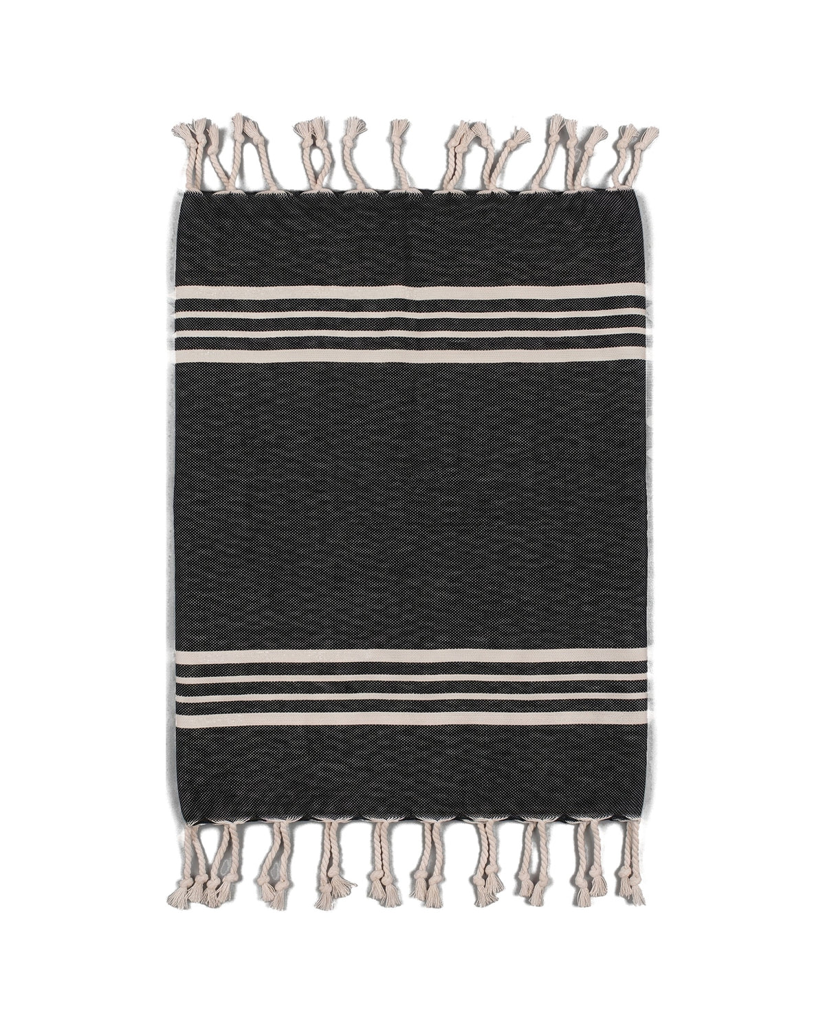 kleine hamamdoek Krem Sultan black - vrijstaand