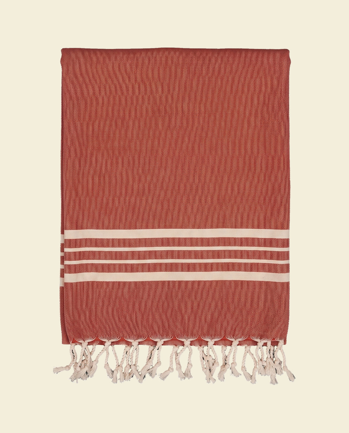 kleine hamamdoek Krem Sultan brick red - op kleur