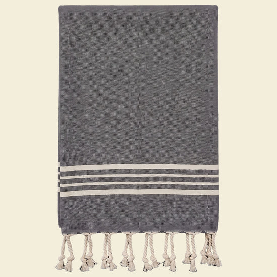 kleine hamamdoek Krem Sultan dark grey - op kleur