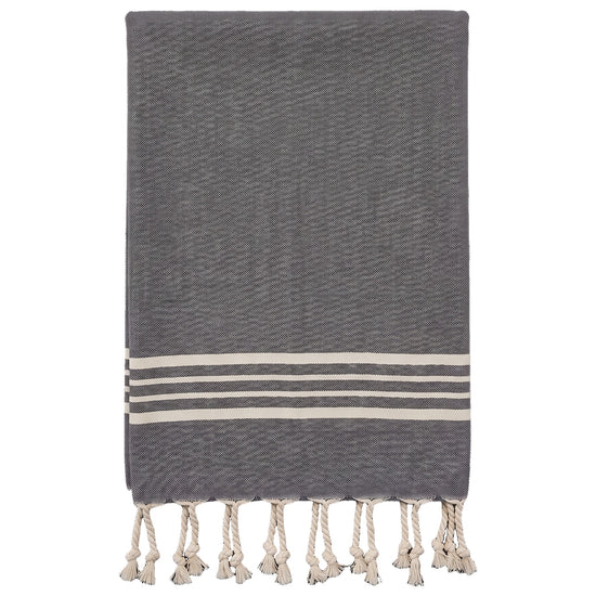 kleine hamamdoek Krem Sultan dark grey - vrijstaand