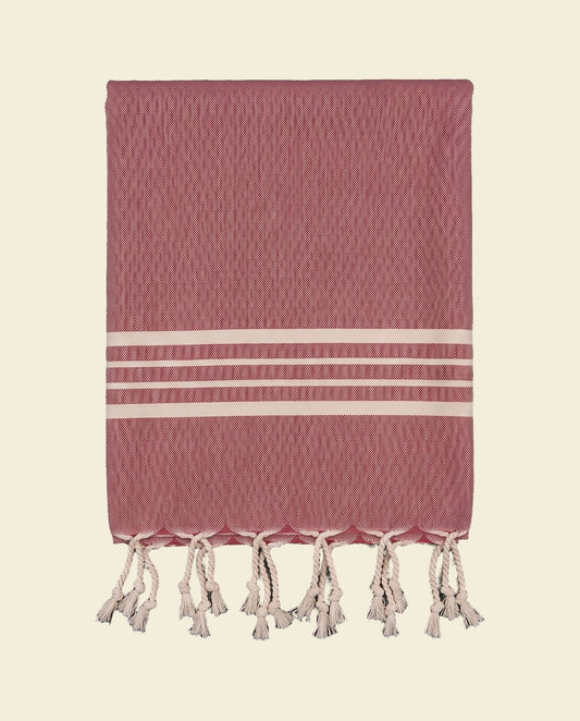 kleine hamamdoek Krem Sultan dusty rose - op kleur