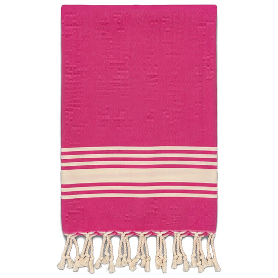 kleine hamamdoek Krem Sultan fuchsia - vrijstaand