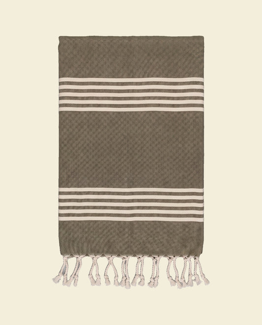 kleine hamamdoek Krem Sultan khaki - op kleur