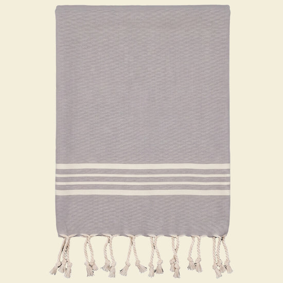 kleine hamamdoek Krem Sultan light grey - op kleur