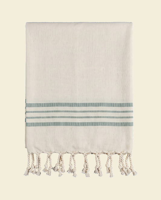 kleine hamamdoek Krem Sultan natural almond green - op kleur
