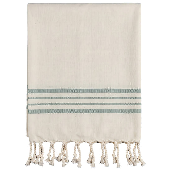 kleine hamamdoek Krem Sultan natural almond green - vrijstaand