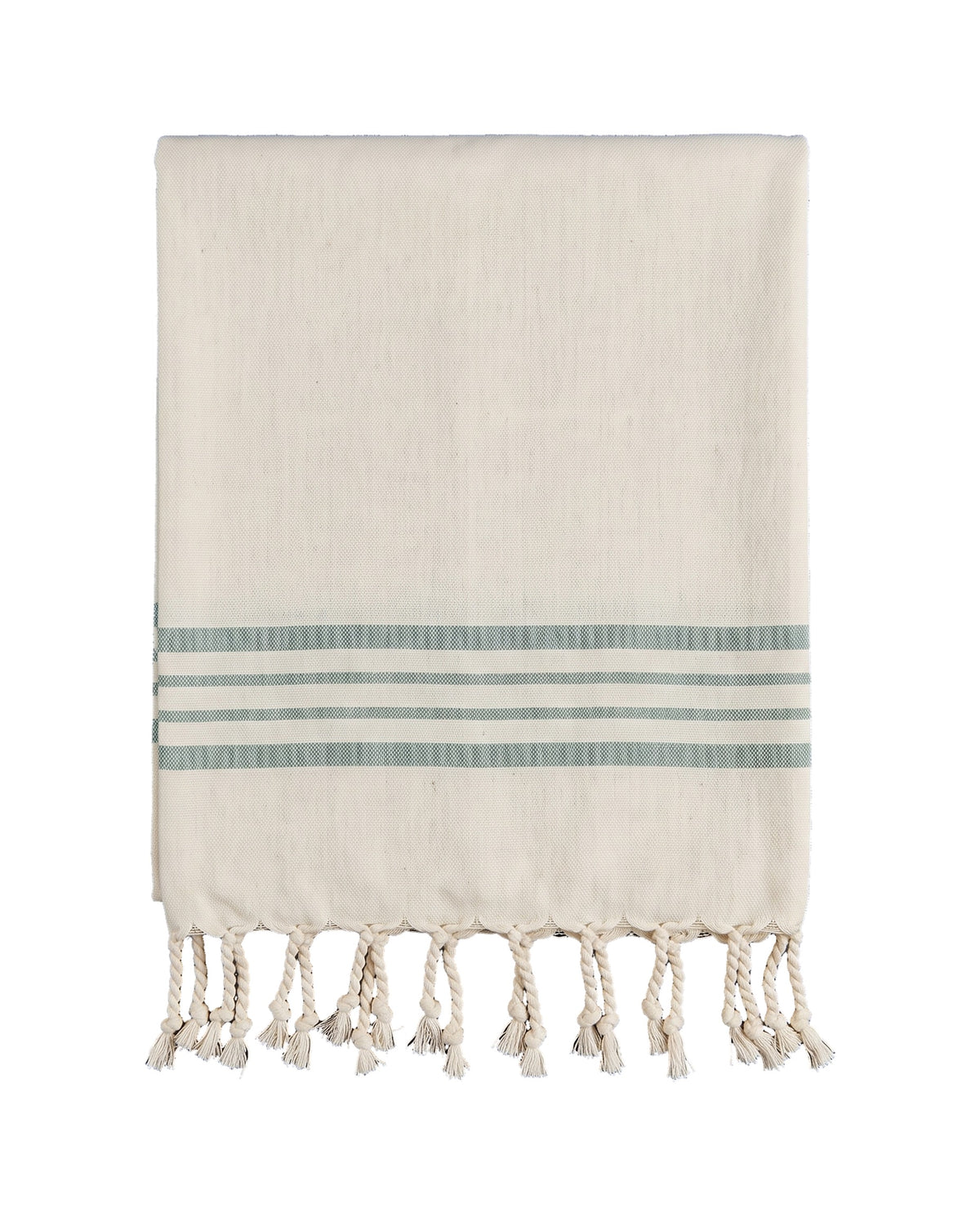 kleine hamamdoek Krem Sultan natural almond green - vrijstaand