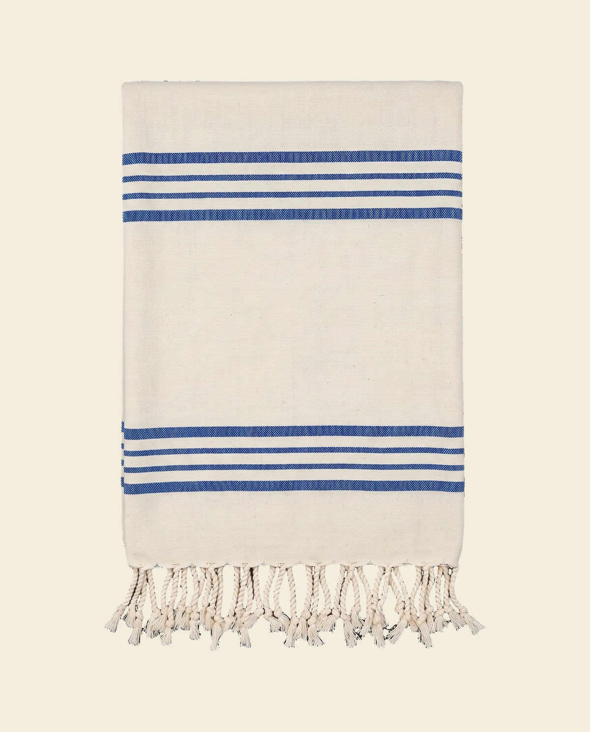 kleine hamamdoek Krem Sultan natural royal blue - op kleur
