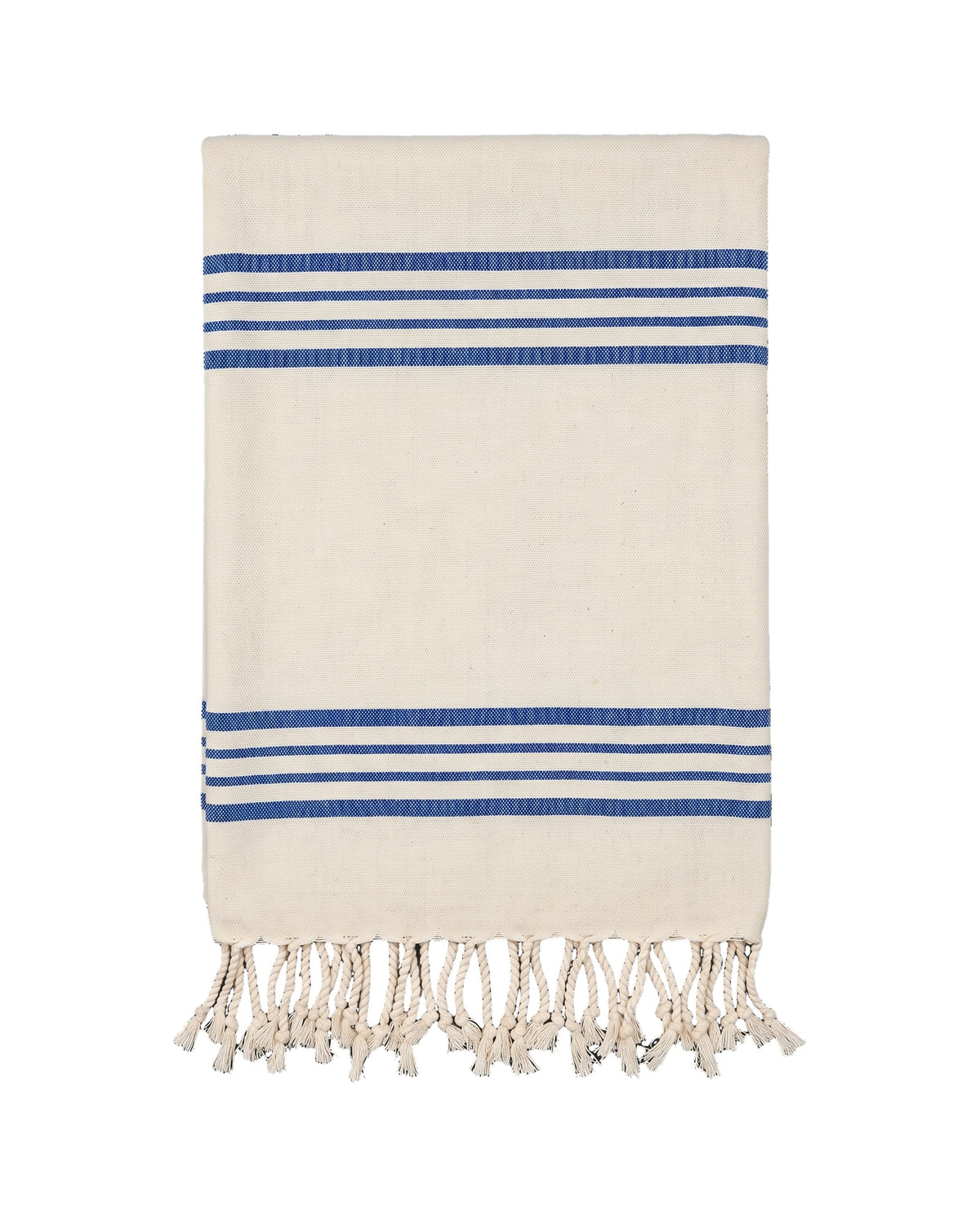 kleine hamamdoek Krem Sultan natural royal blue - vrijstaand