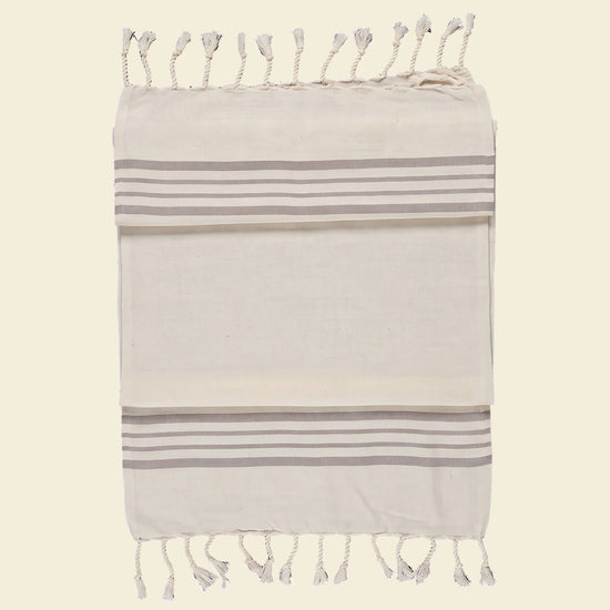 kleine hamamdoek Krem Sultan natural taupe - op kleur