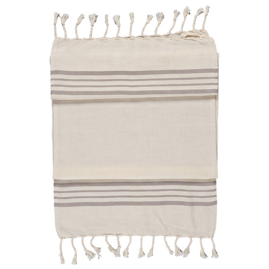 kleine hamamdoek Krem Sultan natural taupe - vrijstaand