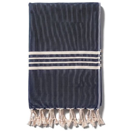 kleine hamamdoek Krem Sultan navy - vrijstaand