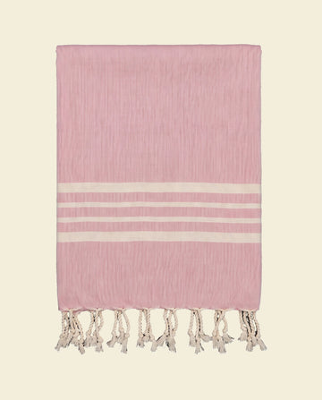 kleine hamamdoek Krem Sultan rose pink - op kleur
