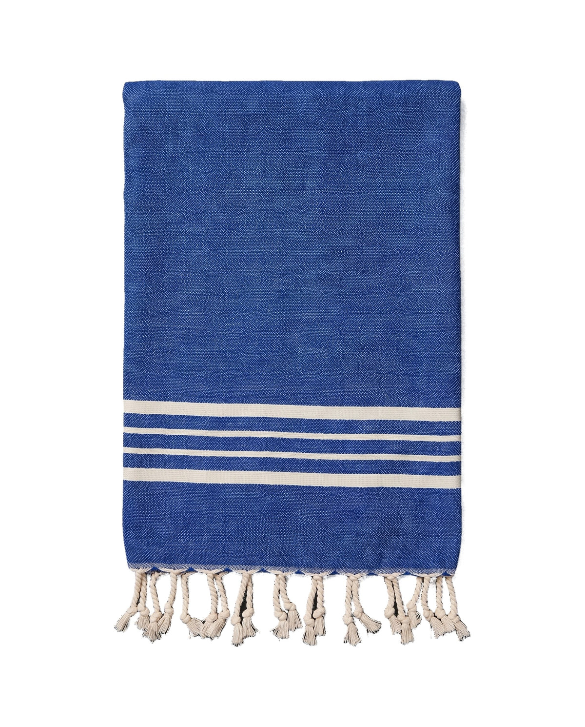 kleine hamamdoek Krem Sultan royal blue - vrijstaand