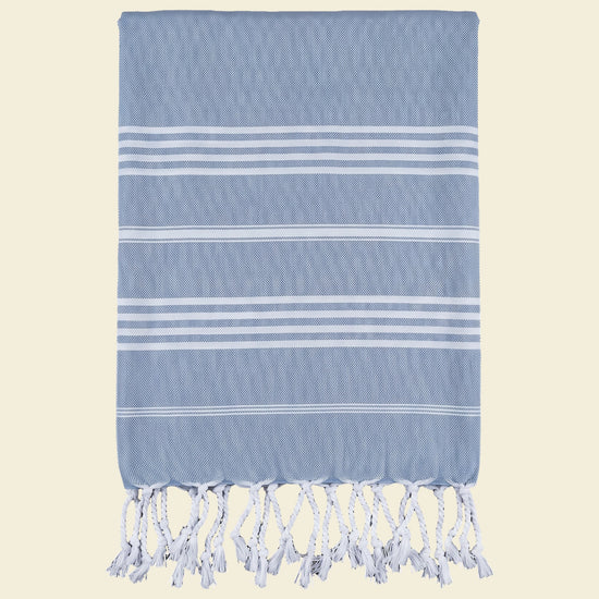 kleine hamamdoek Leyla air blue - op kleur