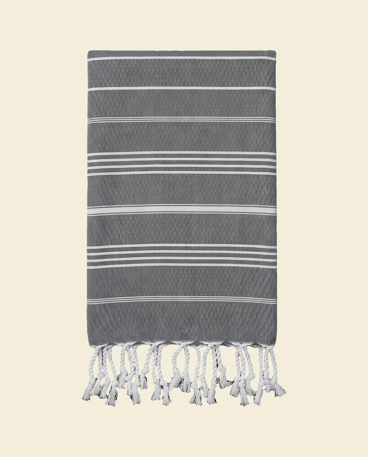 kleine hamamdoek Leyla dark grey - op kleur