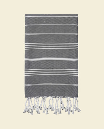 kleine hamamdoek Leyla dark-grey