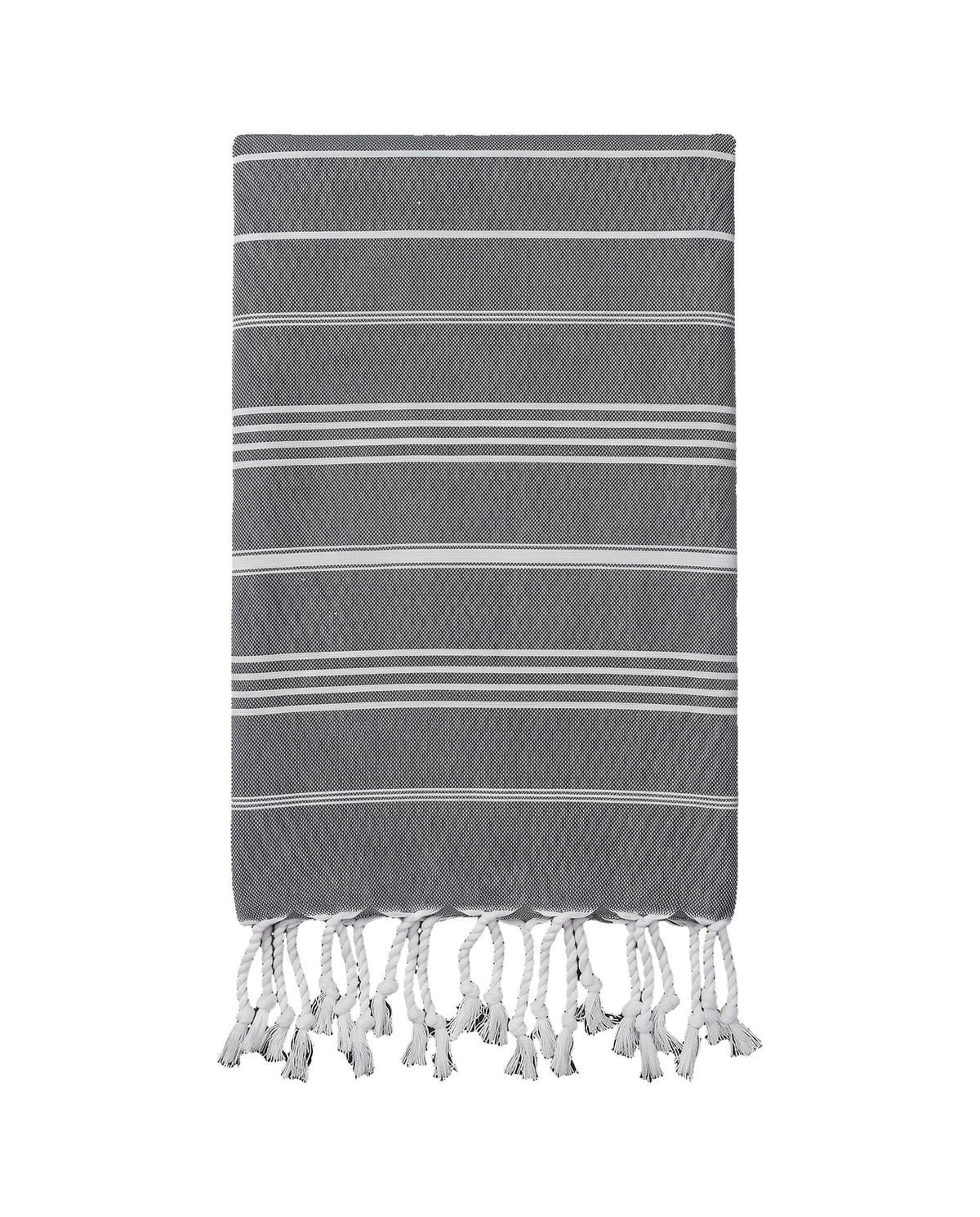 kleine hamamdoek Leyla dark grey - vrijstaand