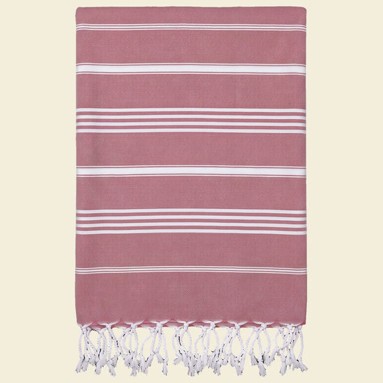 kleine hamamdoek Leyla dusty rose - op kleur