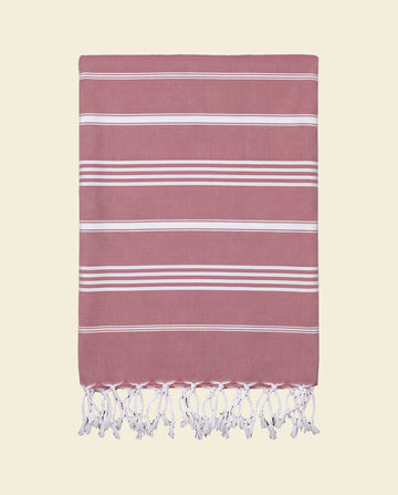 kleine hamamdoek Leyla dusty rose - op kleur