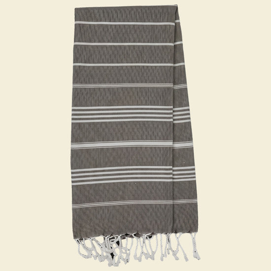 kleine hamamdoek Leyla khaki - op kleur