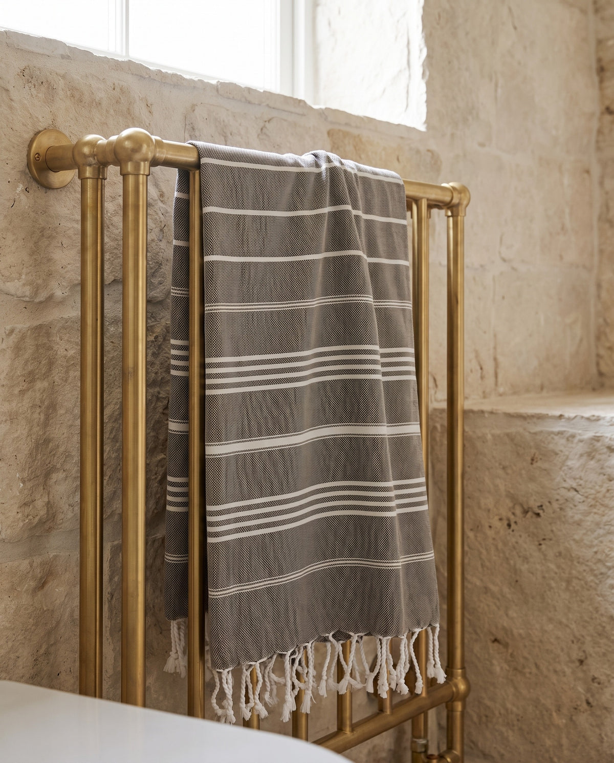 kleine hamamdoek Leyla khaki - sfeer