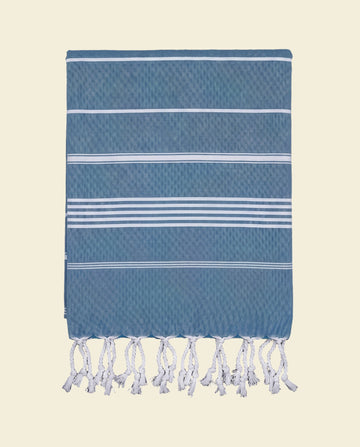 kleine hamamdoek Leyla petrol blue - op kleur