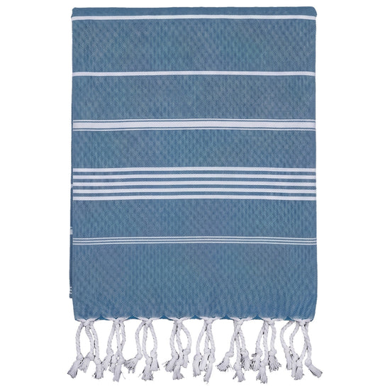 kleine hamamdoek Leyla petrol blue - vrijstaand