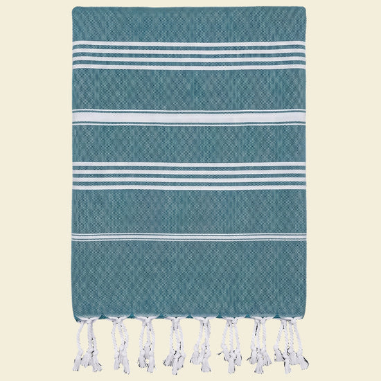 kleine hamamdoek Leyla petrol - op kleur