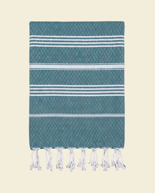 kleine hamamdoek Leyla petrol - op kleur