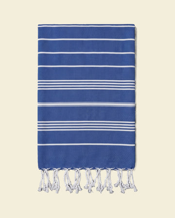 kleine hamamdoek Leyla royal blue - op kleur