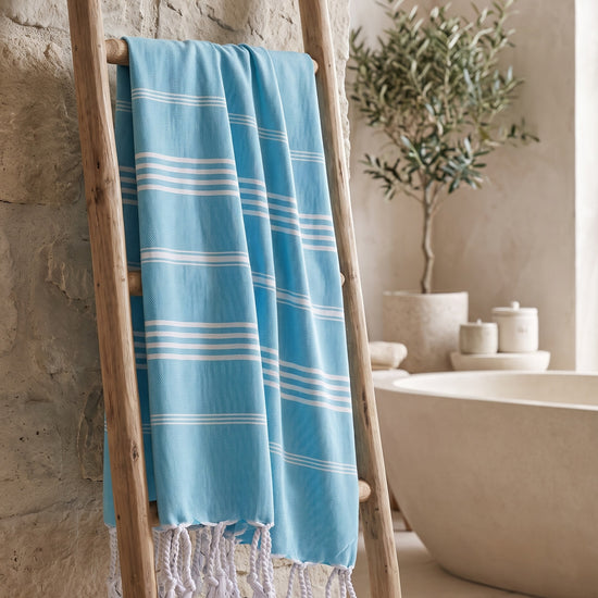 kleine hamamdoek Leyla turquoise - sfeer
