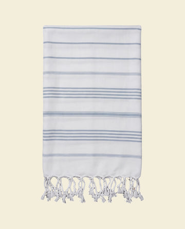 kleine hamamdoek Leyla white/air-blue
