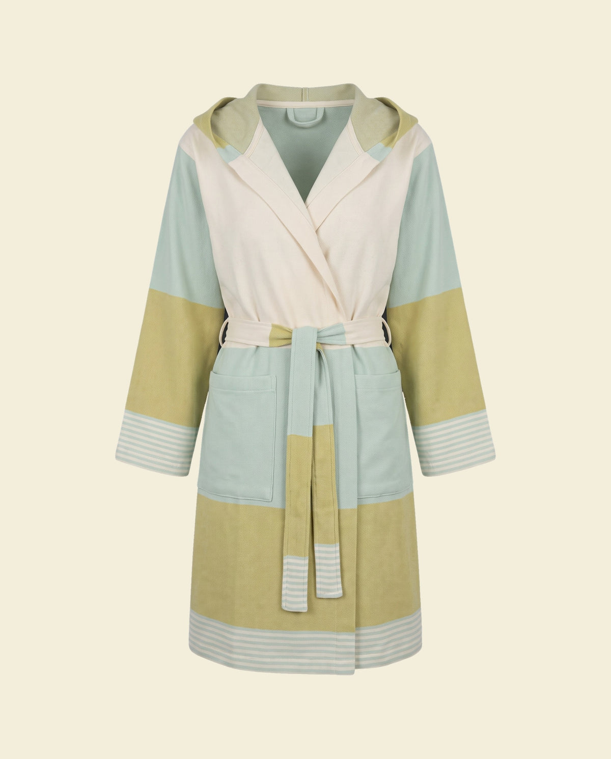korte badjas dames Sun multi color - mint green - op kleur