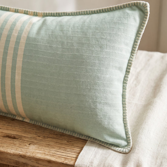kussenhoes 50x50 Krem Sultan mint - detail