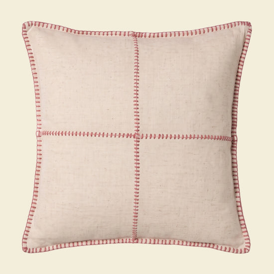 kussenhoes 50x50 patchwork dusty rose - op kleur
