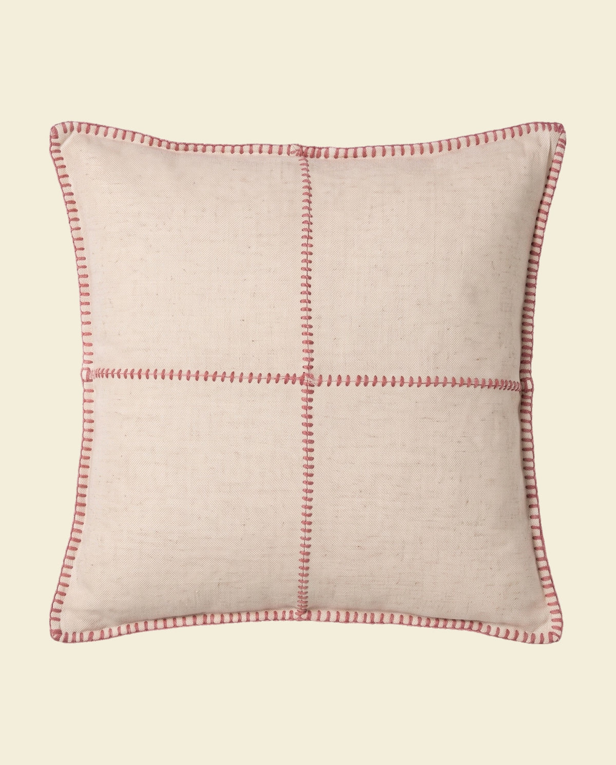kussenhoes 50x50 patchwork dusty rose - op kleur