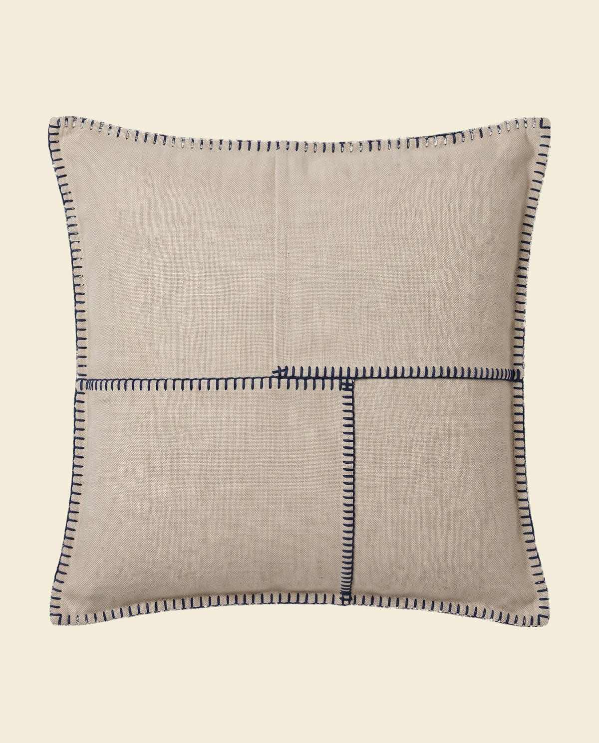 kussenhoes 50x50 patchwork navy - op kleur