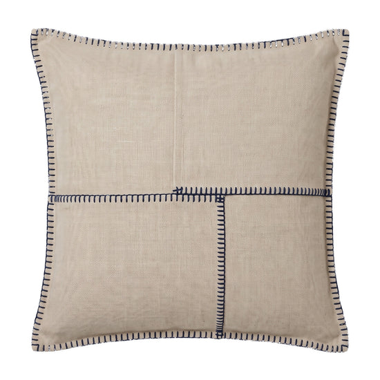 kussenhoes 50x50 patchwork navy - vrijstaand