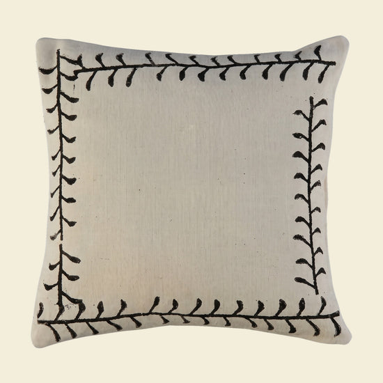 kussenhoes black stone print - op kleur