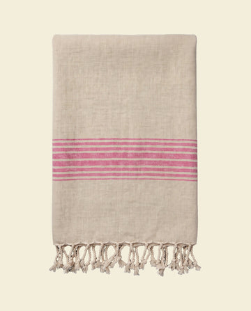 linnen hamamdoek fuchsia
