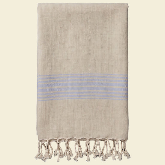 linnen hamamdoek lavendelblauw - op kleur