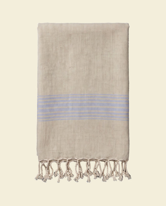 linnen hamamdoek lavendelblauw - op kleur