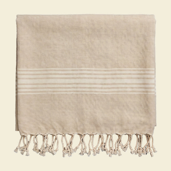 linnen hamamdoek lichtblauw - op kleur