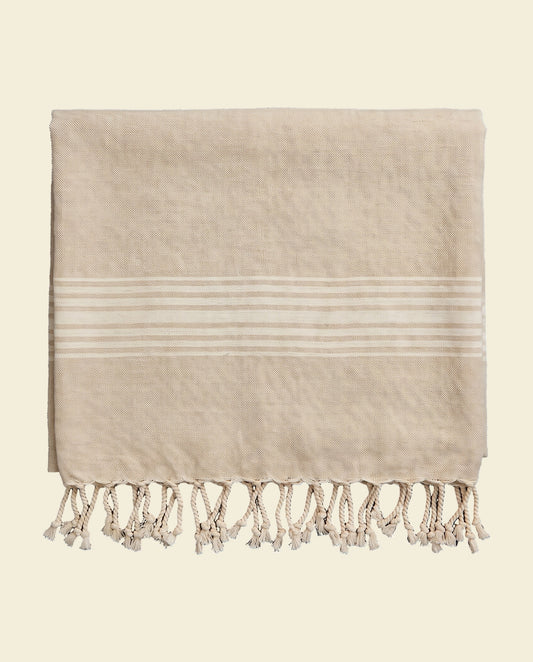 linnen hamamdoek lichtblauw - op kleur